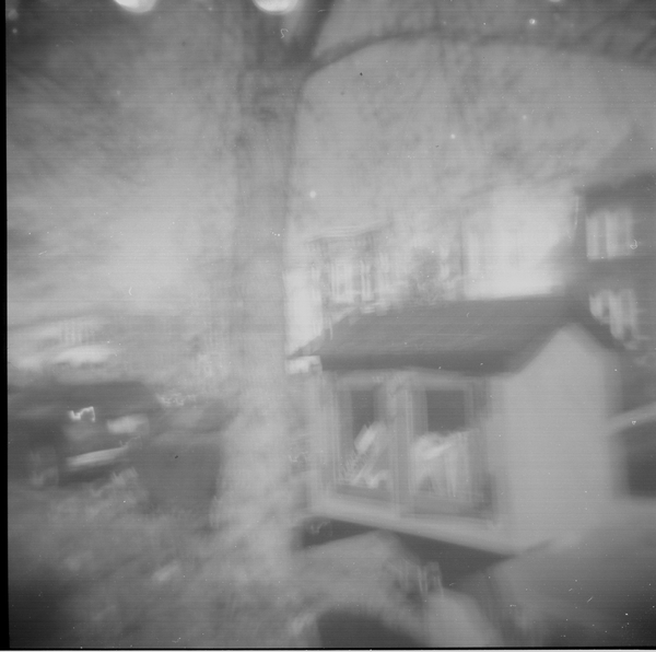 Photo of Blurry Little Free Library